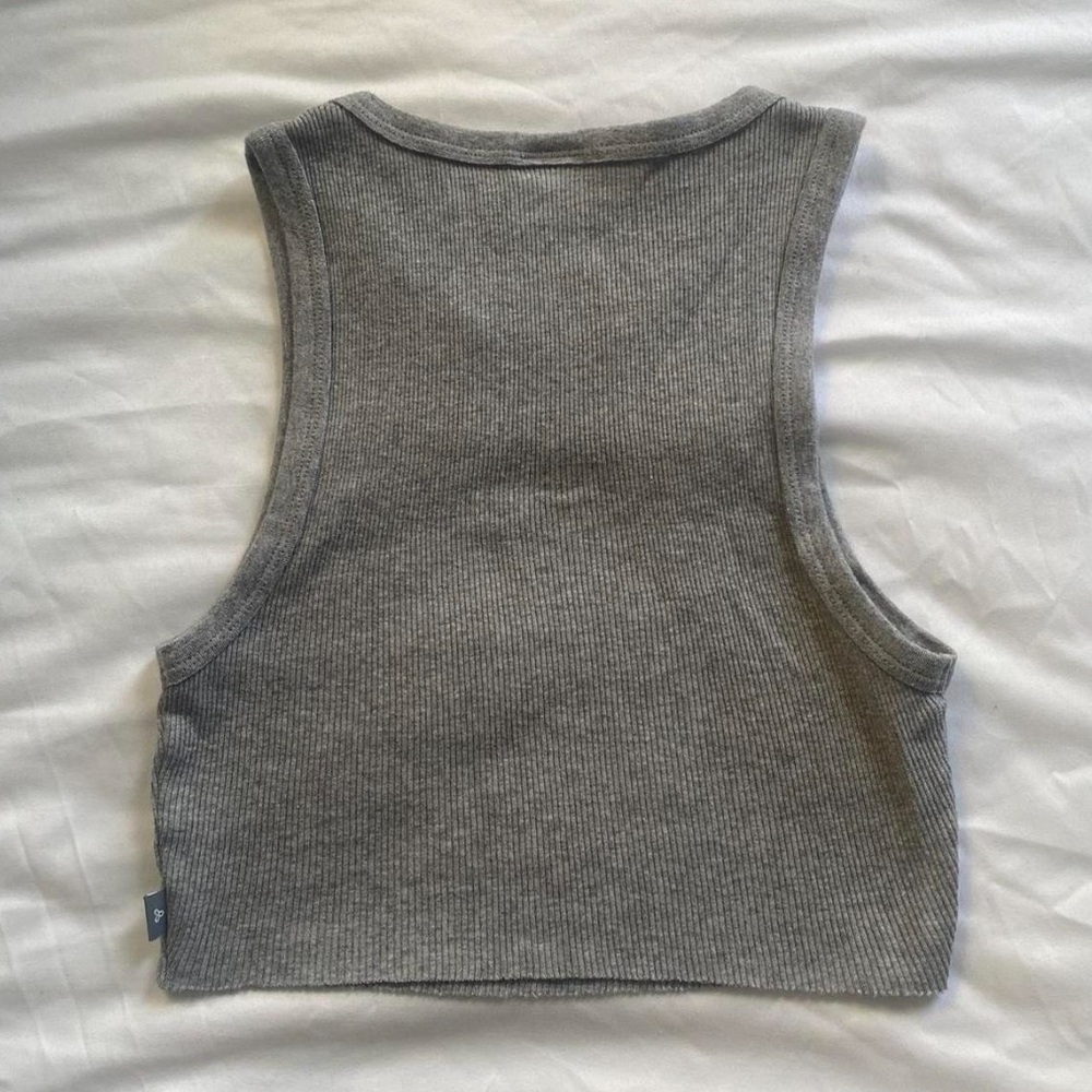 Aritzia Tna Ribbed Cropped Racer Tank - Picture 3 of 4